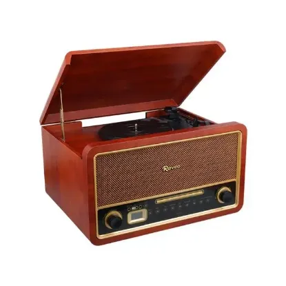 MagicVoice F29 Retro Vintage Çanta Pikap - CD - Radyo - Bluetooth - Aux - USB Mp3 Çalar resmi
