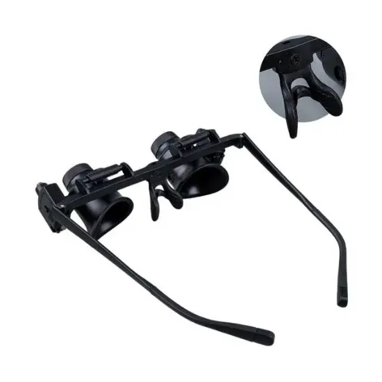 PowerMaster PM-23691 24X Profesyonel Tamirci Kuyumcu Büyüteç Gözlüğü Çift Aydınlatma Ledli (Analog Gözlük) resmi