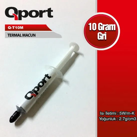QPORT Q-T10M 10GRAM 5W/M-K 2.7/CM3 TERMAL MACUN resmi