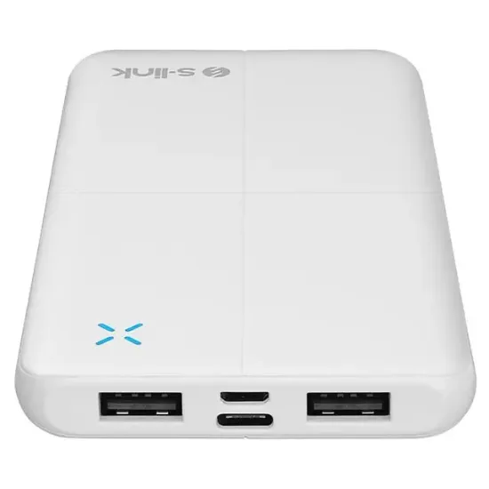 S-Link IP-G12N 10.000mAh MicroUSB + TYPE-C Beyaz Taşınabilir Pil Şarj Cihazı Powerbank resmi