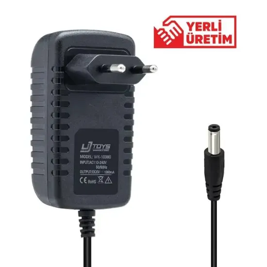 UJ Toys WK-10380 6 Volt 1 Amper Priz Tipi Adaptör 5.5 x 2.5 Uç resmi