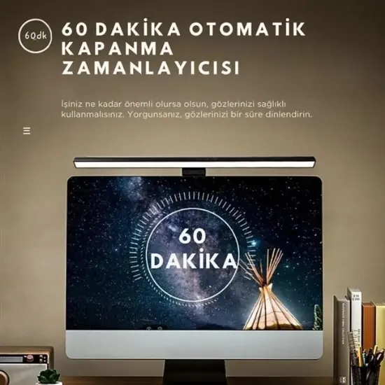 PowerMaster PM-29315 Asimetrik Göz Koruyucu Monitör Işık Barı 51cm 3 Renk Modlu resmi