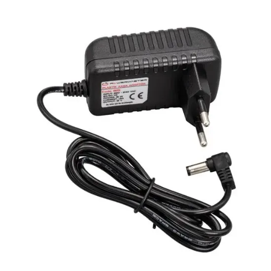 Powermaster PM-8115 12 Volt - 1.5 Amper 5.5*2.5 Mm Uçlu Plastik Kasa Priz Tipi Adaptör resmi