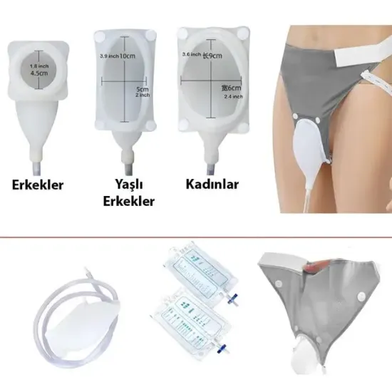 Sunup SN-29978 Erkekler İçin Silikon İdrar Toplayıcı Külotlu Üniter Sistemi resmi