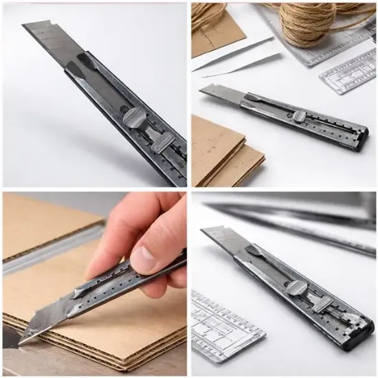 Sunup SN-27094 Metal 18 Mm Uçlu 15 Cm Falçata - Maket Bıçağı  resmi