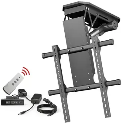 Powermaster PM-29675 Kumandalı Elektrikli Motorlu Akıllı Tavan TV Askı Aparatı (50-90 İnç) resmi