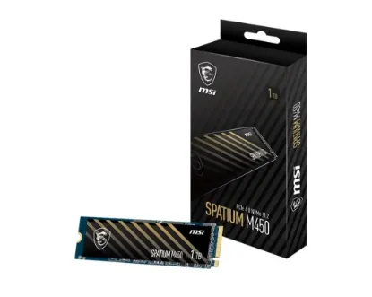 1TB MSI SPATIUM M450 PCIE 4.0 NVME M.2 V1 3400/2400MB/s resmi