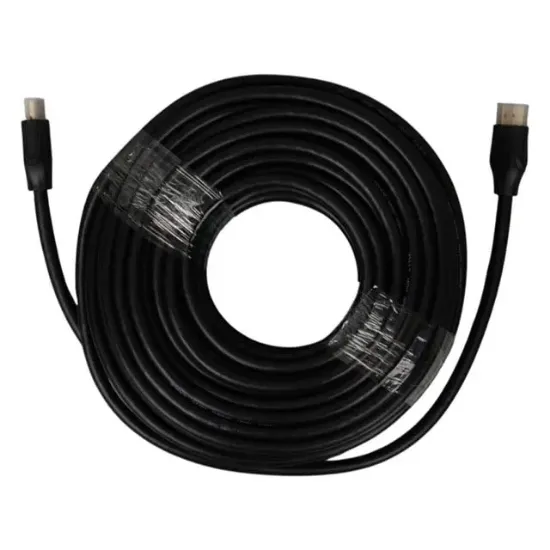 Fully G-507FS Plastik Düz Siyah 20 Metre Gold Poşetli Hdmi Kablo resmi