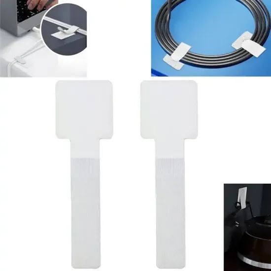 Sunup SN-29137 Beyaz Yapışkanlı 10'lu Kablo Düzenleyici  resmi