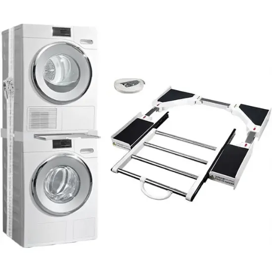 Çamaşır Makinesi ve Kurutucu İstifleme Seti Askılıklı resmi