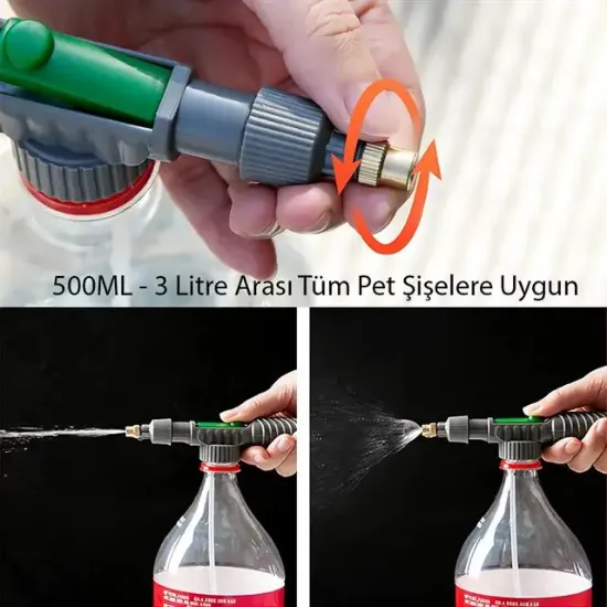 Sunup SN-24910 Ayarlanabilir Basınçlı Su Köpük Püskürtme Başlığı (Tüm Pet Şişelere Uyumlu) resmi