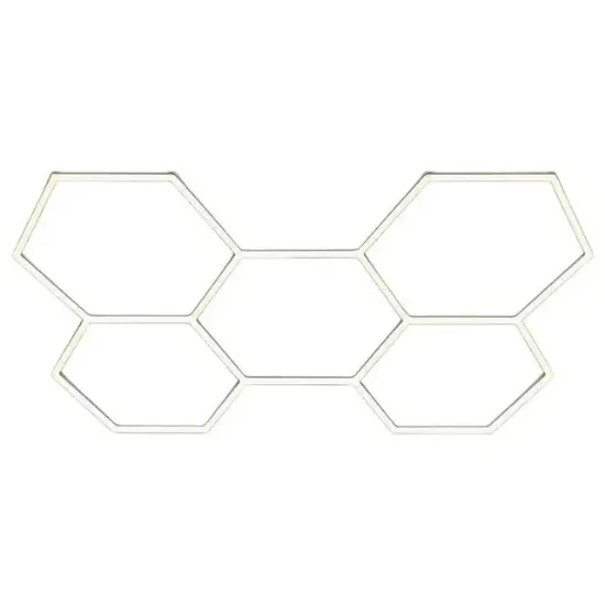 Ledx AL-RW7226 Altıgen Petek 240W Beyaz Led Armatür Garaj Dekoratif Aydınlatma resmi