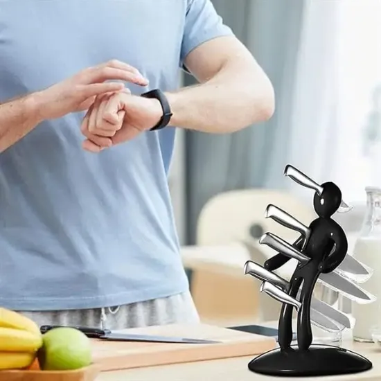 Sunup SN-29170 Siyah Çok Amaçlı Mutfak Tezgah Üstü Bıçak Tutucu Stand Organizer resmi