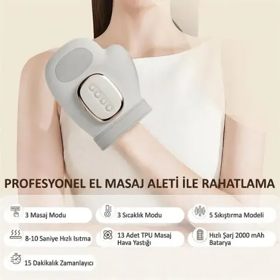 Sunup SN-30763 Isı Kompresyonlu Akıllı El Masaj Cihazı resmi