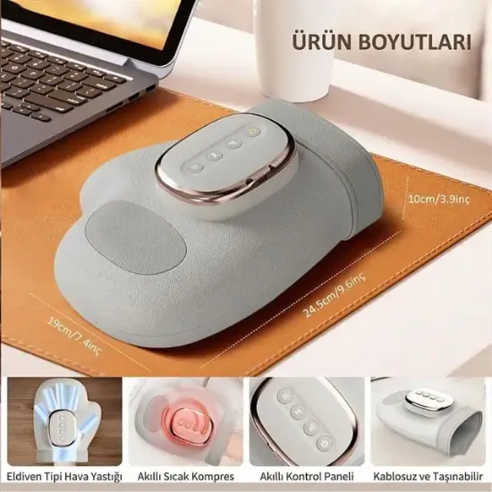 Sunup SN-30763 Isı Kompresyonlu Akıllı El Masaj Cihazı resmi