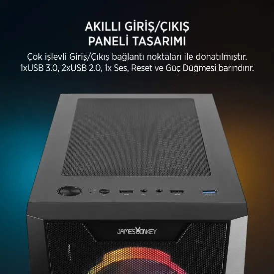 JAMES DONKEY HELIX H800 4XRBW ATX 650W GAMING KASA resmi
