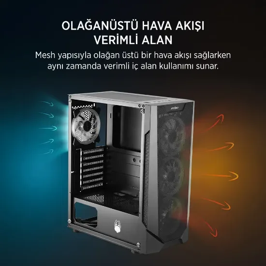 JAMES DONKEY HELIX H800 4XRBW ATX 550W GAMING KASA resmi