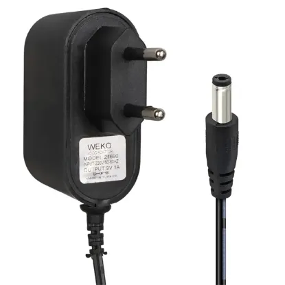 Weko WK-21690 9 Volt 1 Amper 5.5*2.5 Mm Uçlu Priz Tipi Adaptör resmi