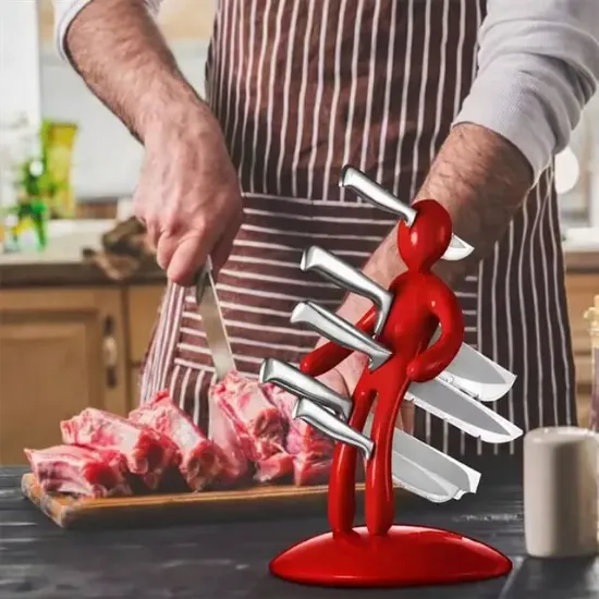 Sunup SN-29169 Kırmızı Çok Amaçlı Mutfak Tezgah Üstü Bıçak Tutucu Stand Organizer resmi