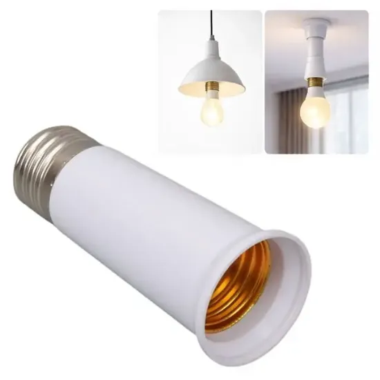 LEDX DY-111 E27'den E27'ye Duy Uzatma Adaptörü 9.5 CM Profesyonel Ek Aparatı resmi