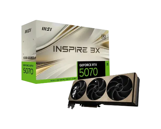 MSI GEFORCE RTX 5070 12G INSPIRE 3X OC 192BIT resmi