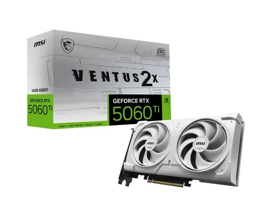 MSI GEFORCE RTX 5060TI 16G VENTUS 2X OC WHITE PLUS resmi