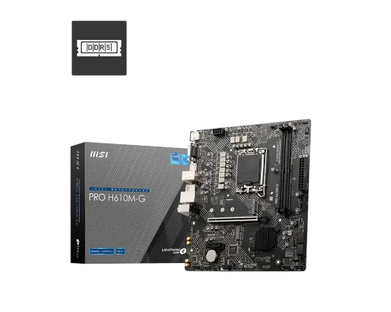 MSI PRO H610M-G DDR5 5600MHZ MATX 1700 resmi