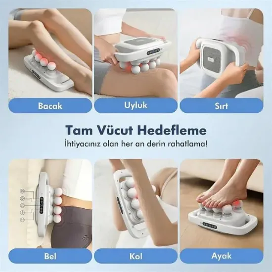 Powermaster PM-29678 Multi-Foksiyonel 8 Başlıklı Profesyonel Selülit Giderici ve Derin Doku Masaj Aleti resmi