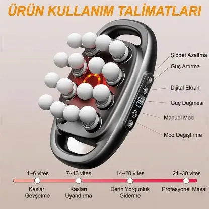 Powermaster PM-29677 16 Başlıklı Ultra Geniş Alanlı Selülit ve Derin Doku Masaj Aleti resmi