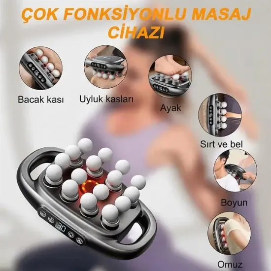 Powermaster PM-29677 16 Başlıklı Ultra Geniş Alanlı Selülit ve Derin Doku Masaj Aleti resmi