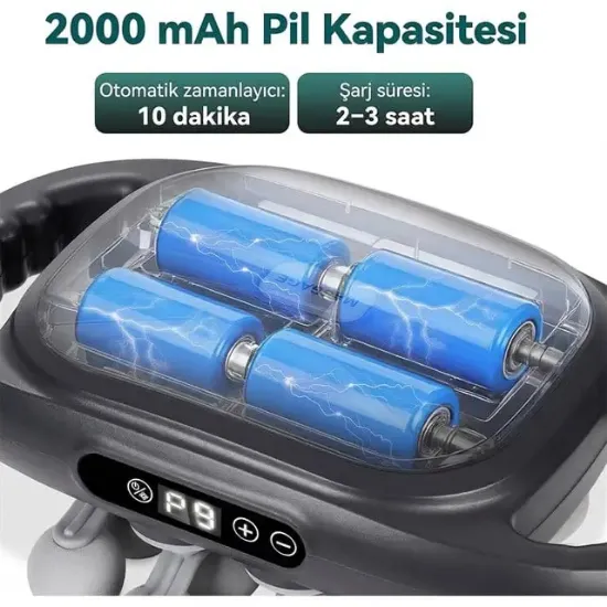 Powermaster PM-29677 16 Başlıklı Ultra Geniş Alanlı Selülit ve Derin Doku Masaj Aleti resmi