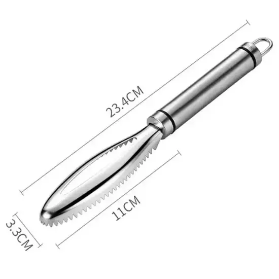 Sunup SN-29726 Profesyonel Paslanmaz Çelik Balık Pulu Kazıyıcı ve Çok Amaçlı Sebze Oyacağı 230mm resmi