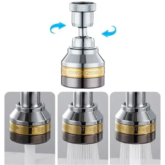 Sunup SN-29319 Üç Kademe Hız Ayarlı Su Akış Kontrollü Musluk Başlığı resmi