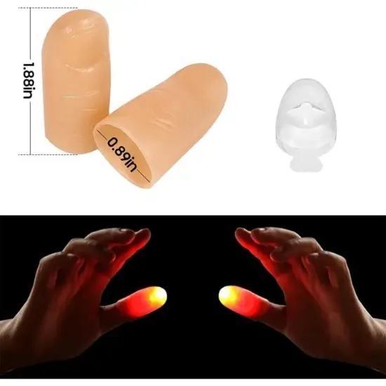Sunup Sn-24882 Profesyonel Kirmizi LED Işikli Sihirbazlik Baş Parmaği Seti resmi