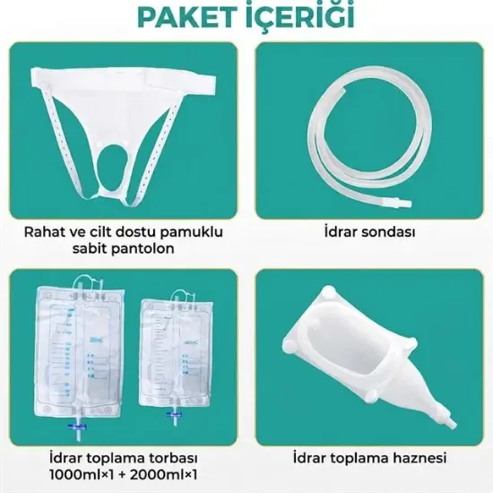 Sunup SN-29977 Yaşlı Erkekler İçin Silikon İdrar Toplayıcı Külotlu Üniter Sistemi resmi