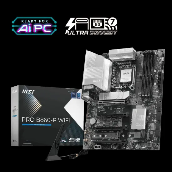 MSI PRO B860-P WIFI SOKET 1851 DDR5 8600MHZ(OC) 3xM.2 1x TB4 HDMI DISPLAY 5G LAN WIFI 7 ATX resmi