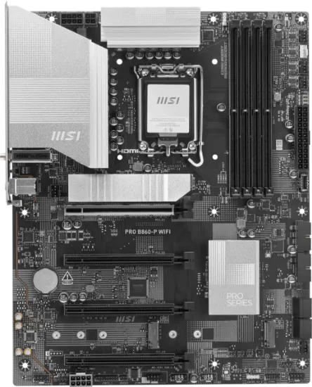 MSI PRO B860-P WIFI SOKET 1851 DDR5 8600MHZ(OC) 3xM.2 1x TB4 HDMI DISPLAY 5G LAN WIFI 7 ATX resmi