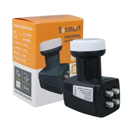 T&Smart 0.1dB Ultra HD 4K Universal Dörtlü Santral Lnb resmi