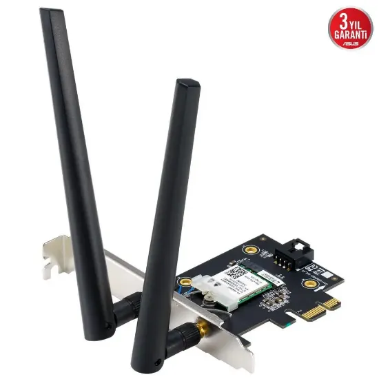 ASUS PCE-BE6500 WIFI7 PCI-E BLUETOOTH KABLOSUZ ADAPTÖR resmi