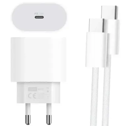 Powerway RXS27 20W Type-C Şarj Adaptörü - Kablo Seti (Apple 15 Pro-Pro Max Uyumlu) resmi