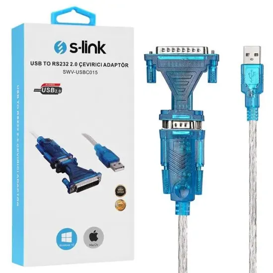 S-Link SLX-925 USB 2.0 TO RS232 DB9 Çevirici Adaptör resmi