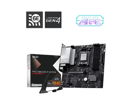 MSI PRO B840M-P WIFI6E DDR5 mATX AM5 resmi