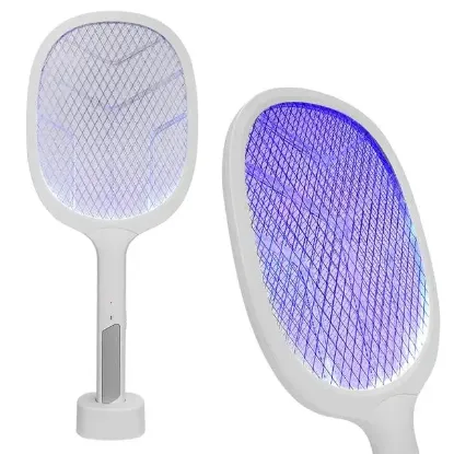 Asonic AS-A25 1200mAh 3000V Çıkış UV Mavi Işıklı Şarjli Masaüstü Raket Sinek Öldürücü resmi