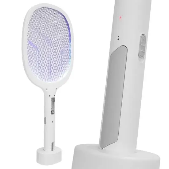 Asonic AS-A25 1200mAh 3000V Çıkış UV Mavi Işıklı Şarjli Masaüstü Raket Sinek Öldürücü resmi