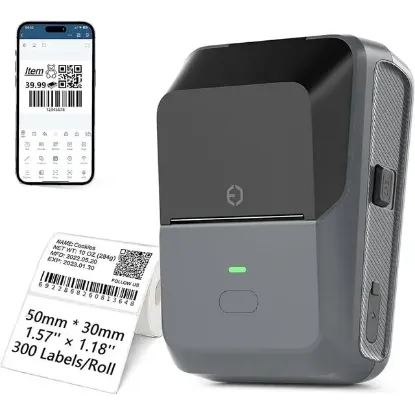 Powermaster PM-29886 Çok Amaçlı Bluetooth Destekli Taşınabilir Akıllı Termal Etiket Yazıcısı resmi