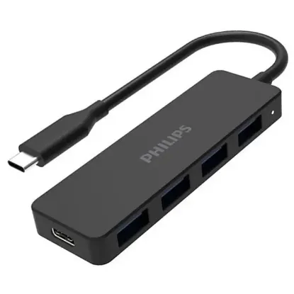 Philips SWR1603G/93 Siyah 20 Cm Kablolu Type-C To 4xUSB 3.0 Çoklayıcı  resmi