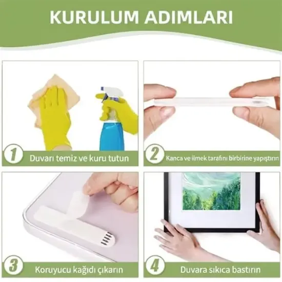 Sunup SN-29146 Fotoğraf Çerçevesi İçin 12 Çift Cırt Cırtlı Sticker Montaj Şeridi resmi