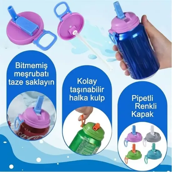 Sunup SN-29911 Kutulu İçecekler İçin Pipetli İçecek Kapağı    resmi