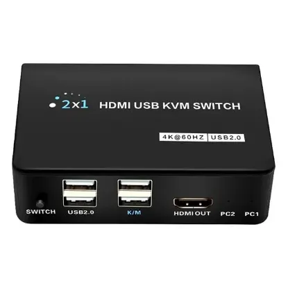 Powermaster PM-11789 4K Hdmi Usb Kvm Switch 2x1 resmi
