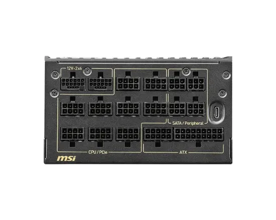 MSI MEG AI1600T PCIE5 1600W80+ TITANIUM FULMODULAR resmi